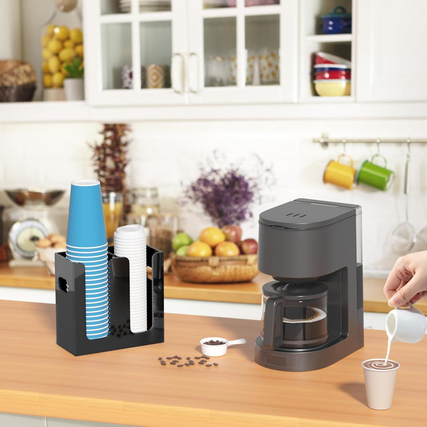 Organizador de Tazas Acrílico WINFFOR 2 Compartimentos Negro