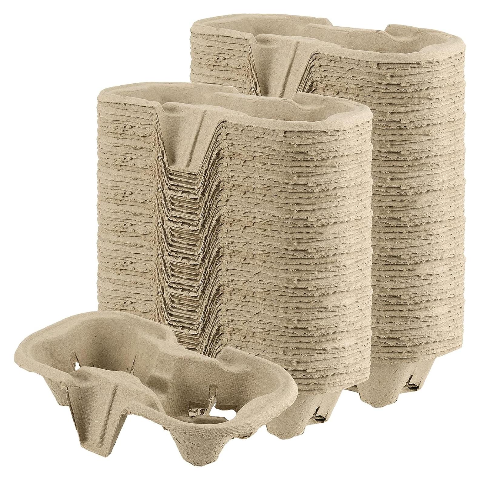 Soporte de Bebidas Biodegradable JEUIHAU 100 Unidades 2 Tazas