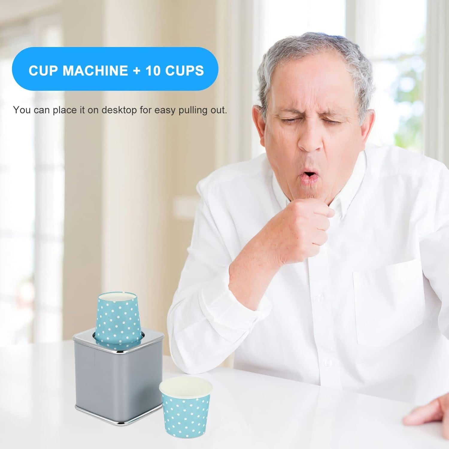 Dispensador de vasos de papel DOITOOL 3 oz con 10 vasos