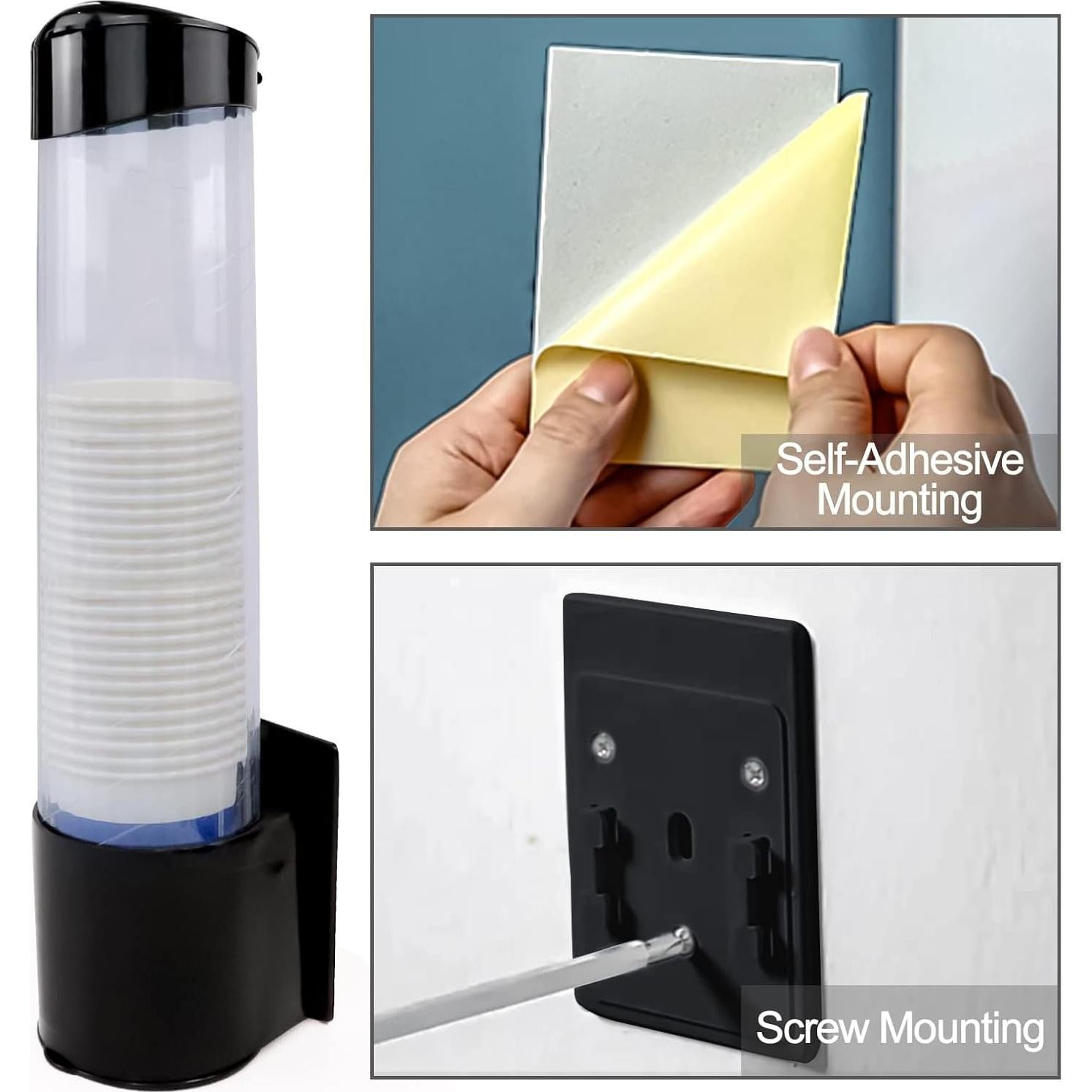 Dispensador de Vasos Xerhnan Negro para Vasos de 5oz a 7oz