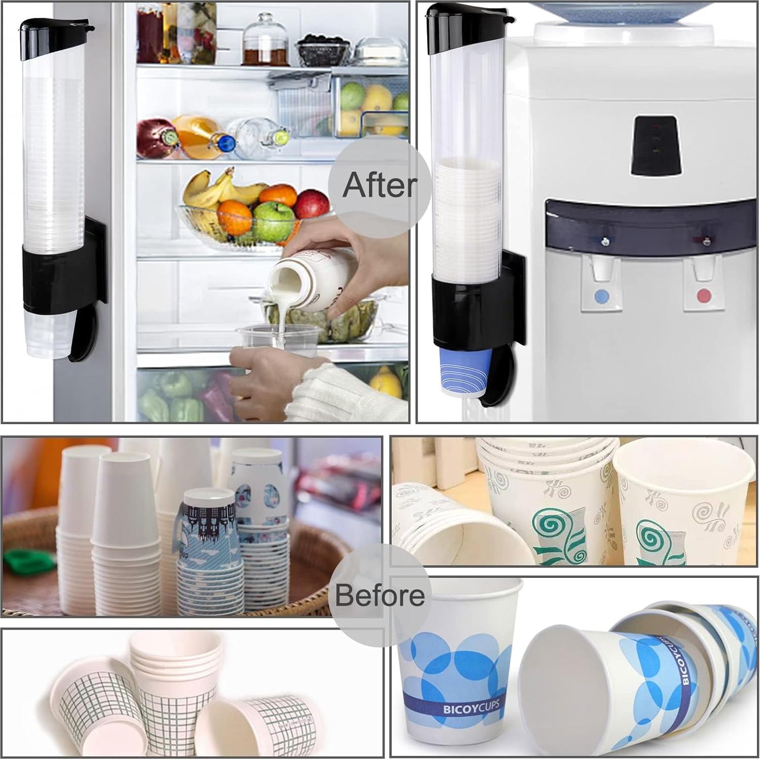 Dispensador de Vasos Xerhnan Negro para Vasos de 5oz a 7oz