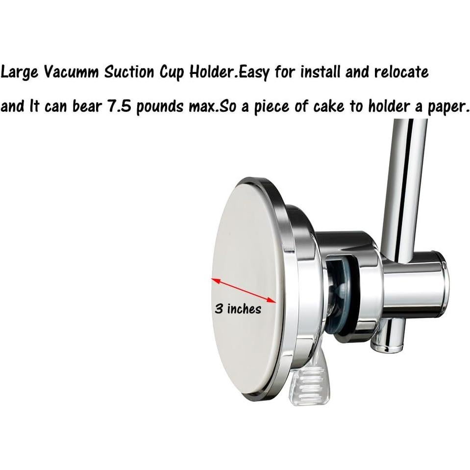 Soporte de Papel Higiénico BOPai con Ventosa Cromo 3,4 kg