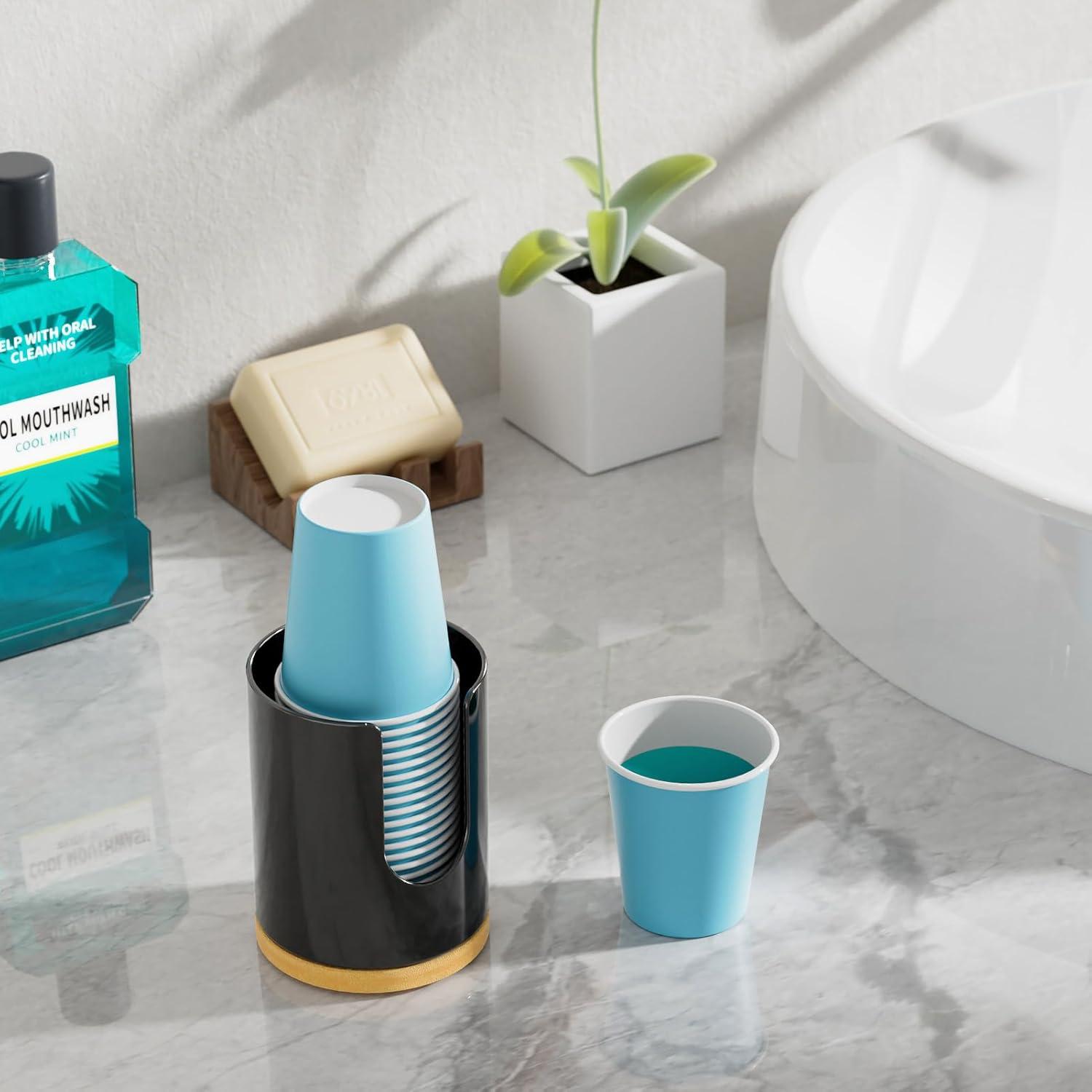 Dispensador de Tazas VITVITI para Baño Negro 4 OZ