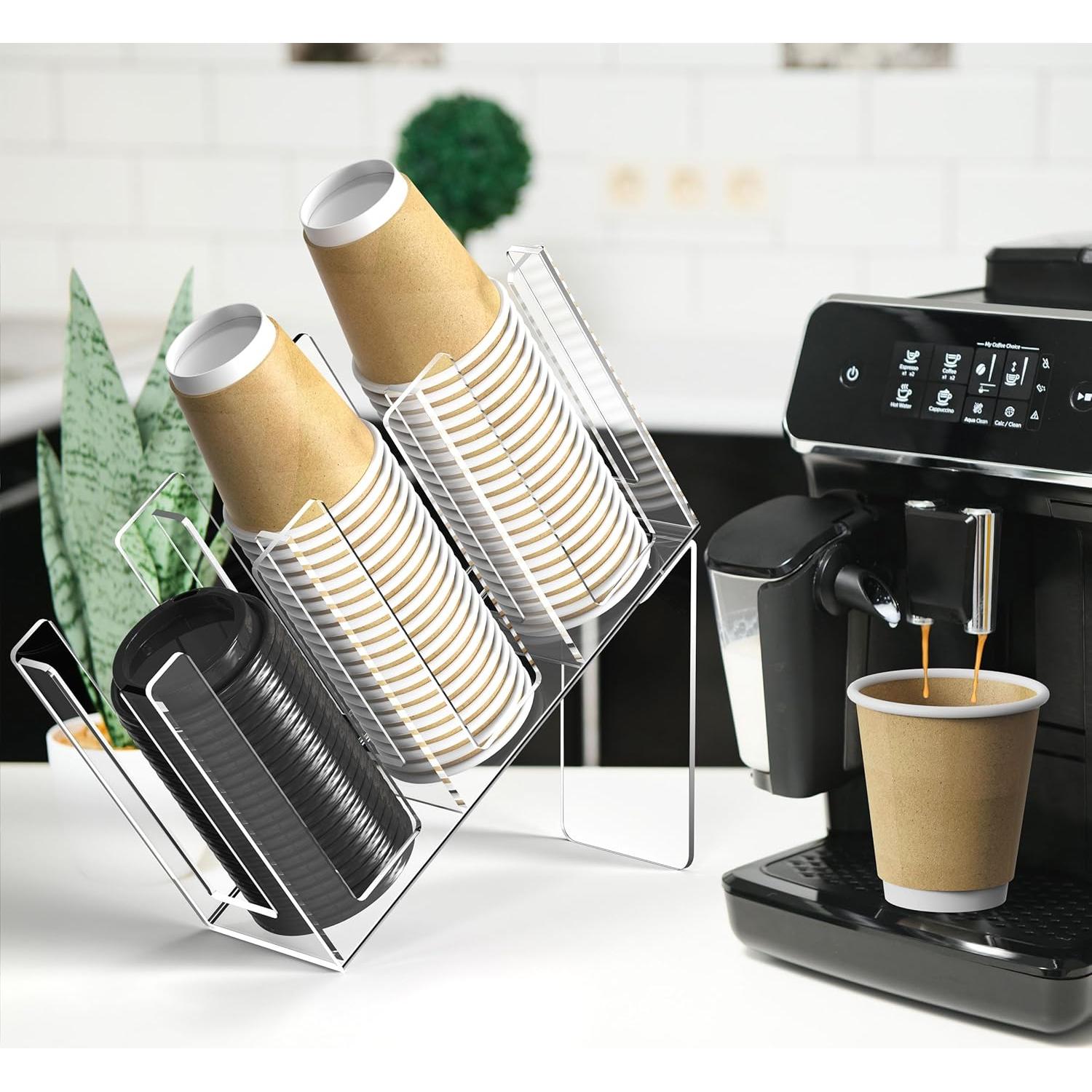 Soporte para Tazas de Papel Lumanman 3 Compartimentos Acrílico