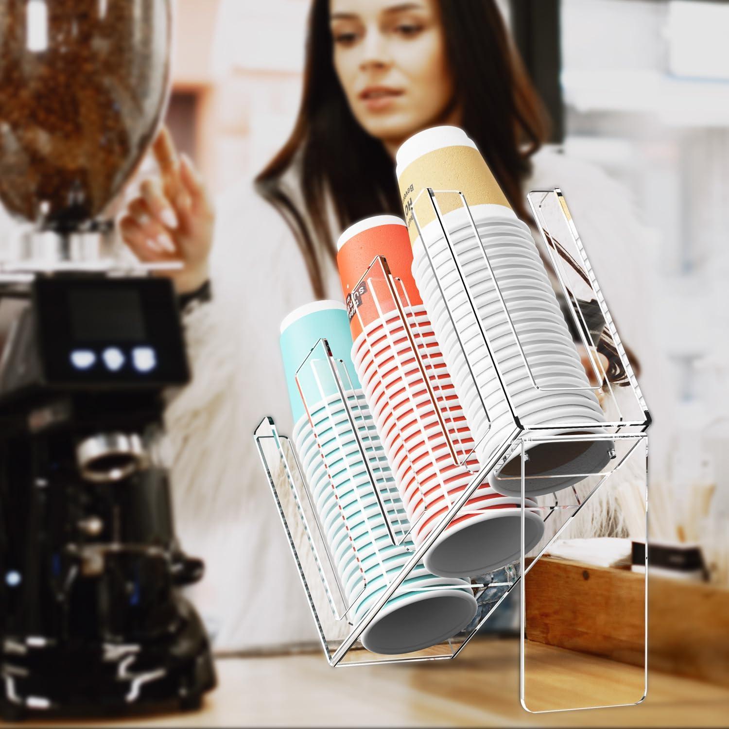 Soporte para Tazas de Papel Lumanman 3 Compartimentos Acrílico