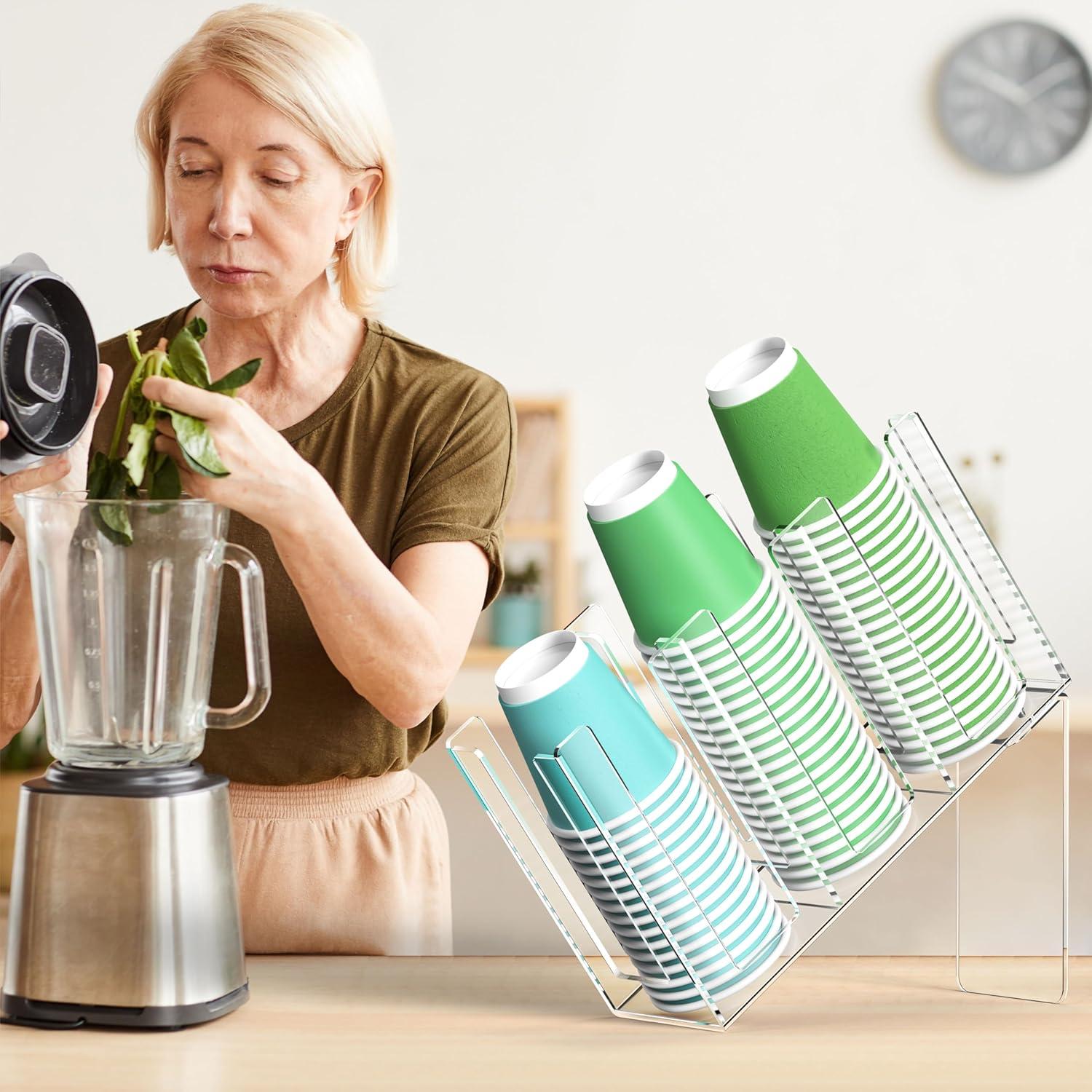 Soporte para Tazas de Papel Lumanman 3 Compartimentos Acrílico