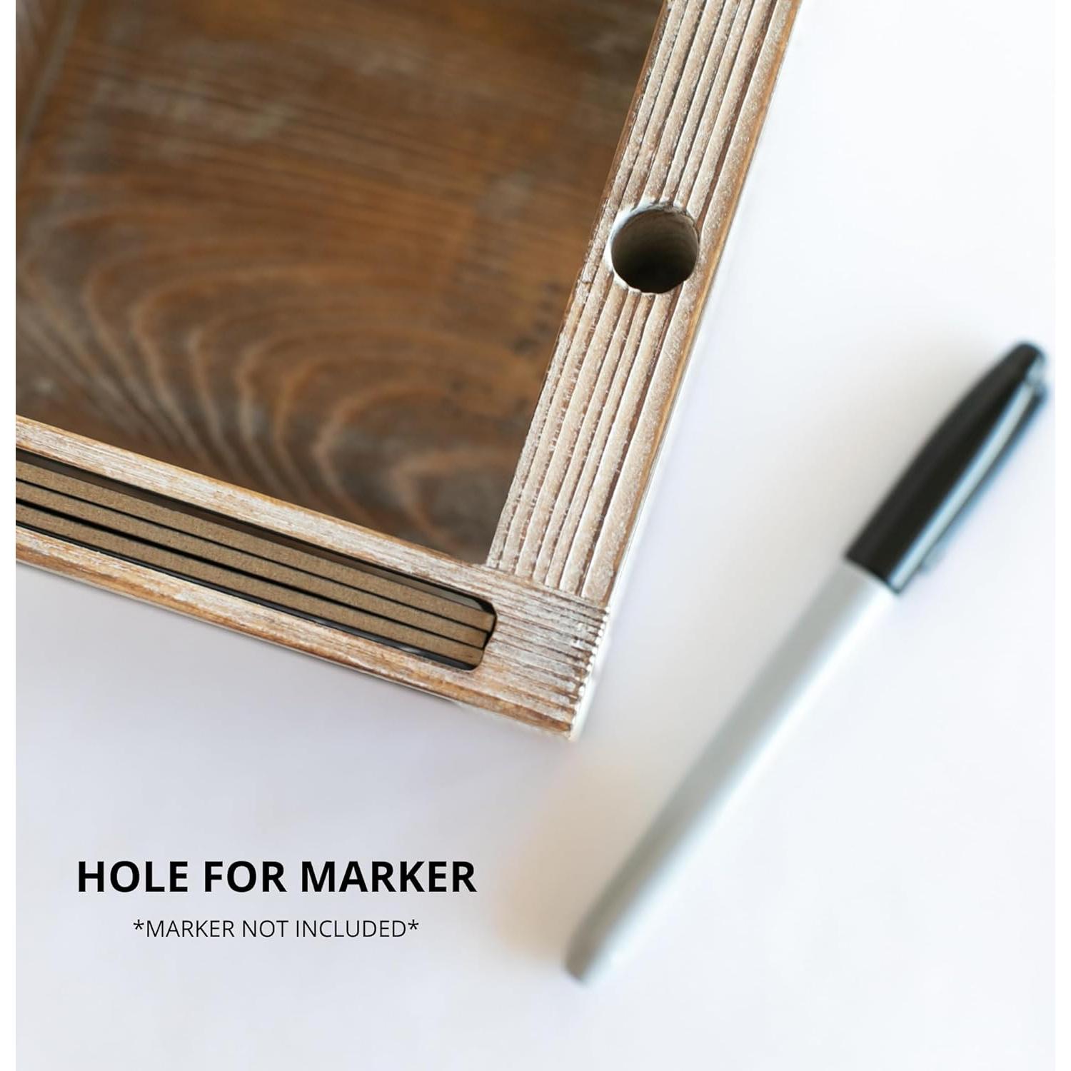 Soporte para Tazas de Madera Ford & Row - 6 Señales Intercambiables