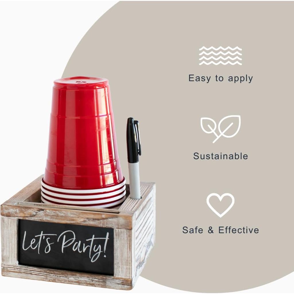 Soporte para Tazas de Madera Ford & Row - 6 Señales Intercambiables