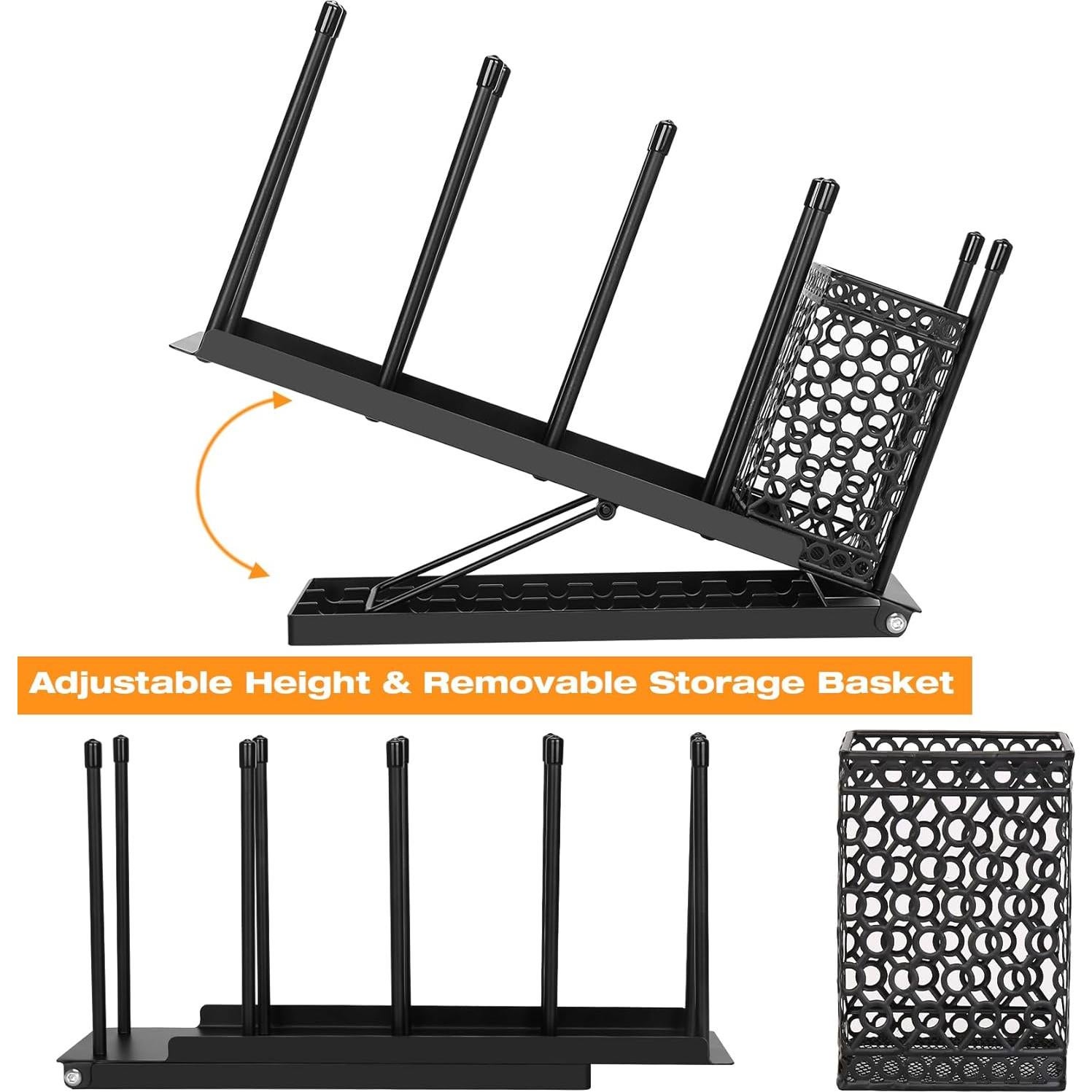 Soporte Organizador para Tazas y Tapas SANWICH Negro