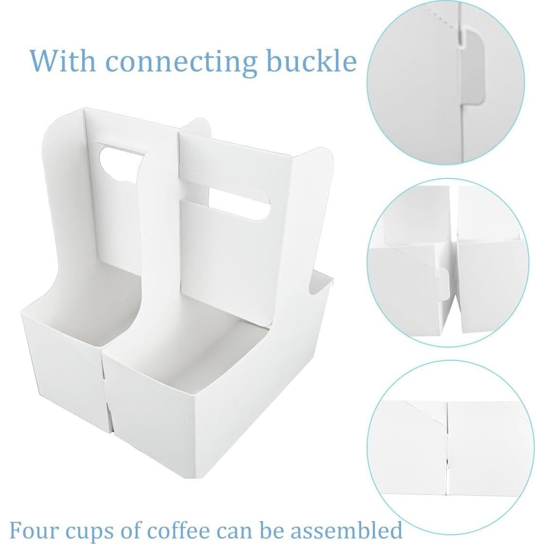 Portador de Bebidas Cunguv Blanco para 2 Tazas - 20 Unidades