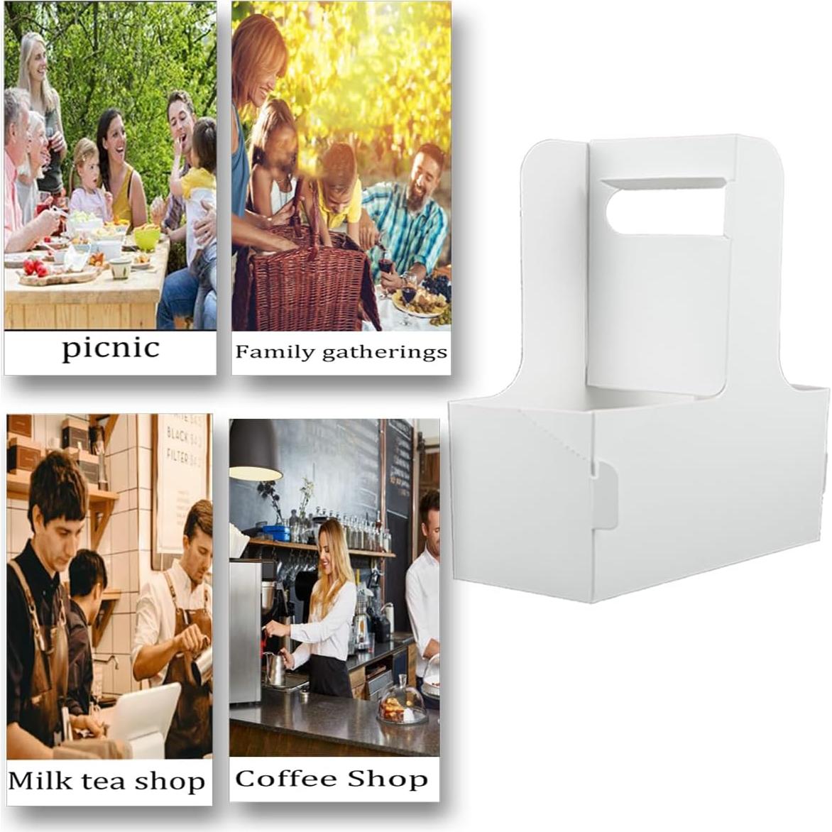 Portador de Bebidas Cunguv Blanco para 2 Tazas - 20 Unidades