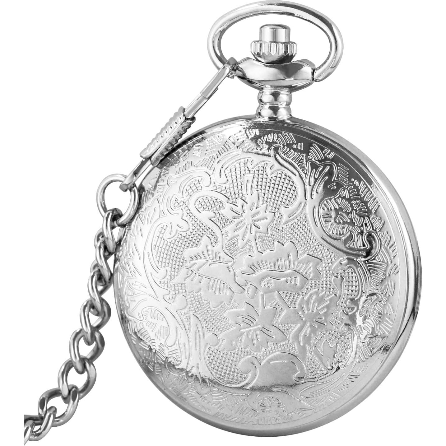 Reloj de bolsillo SwitchMe grabado para papá con cadena