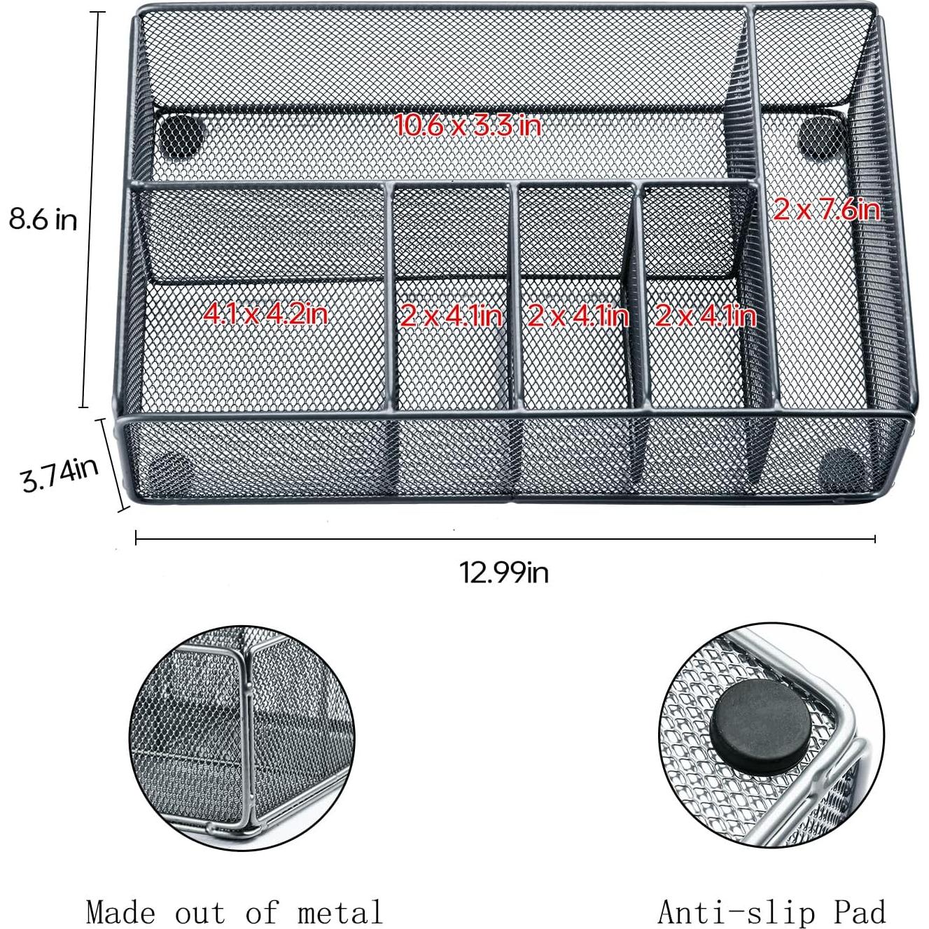 Organizador de Platos de Papel NACIMAX 6 Compartimentos Plata