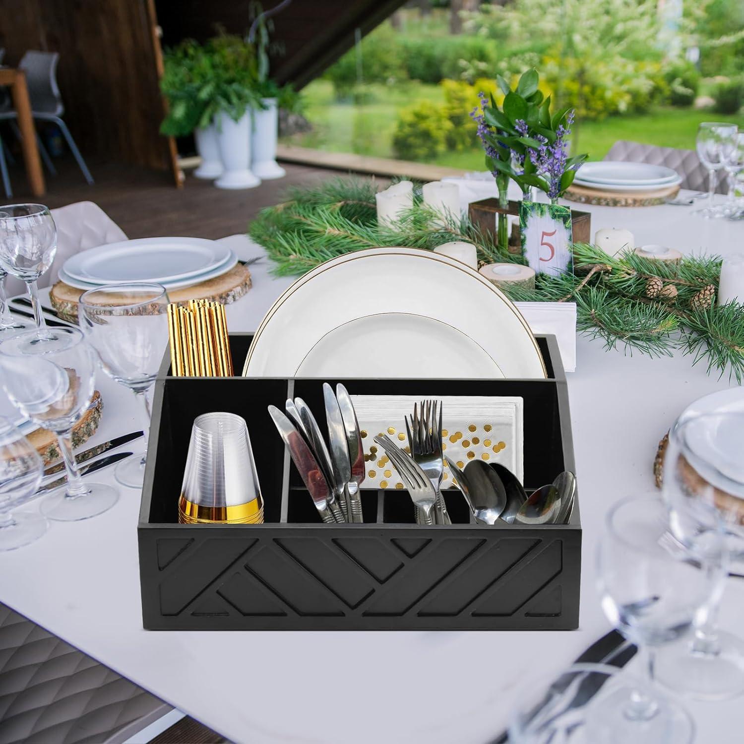 Dispensador de Platos de Papel Ukonvi Negro 12,7 cm