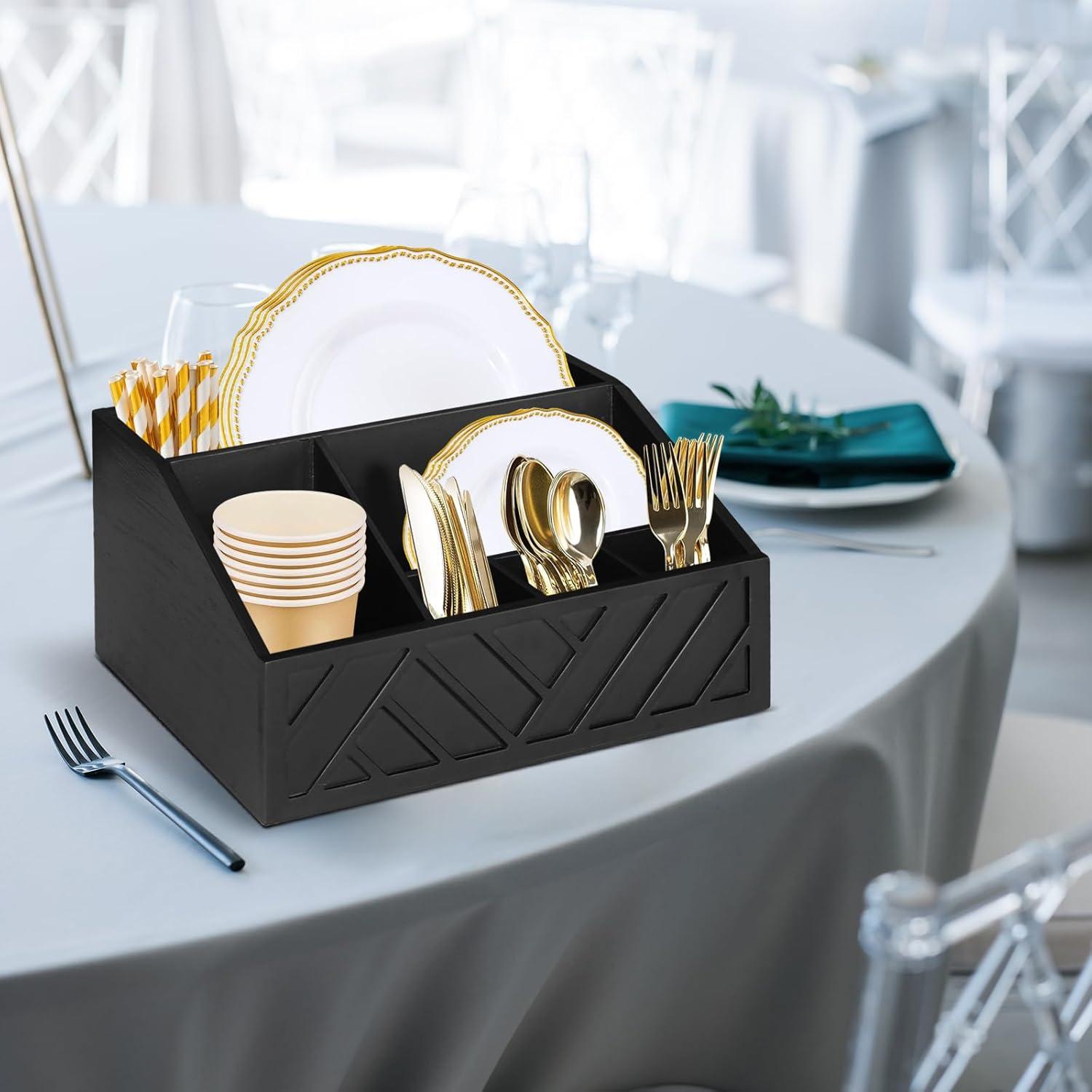 Dispensador de Platos de Papel Ukonvi Negro 12,7 cm