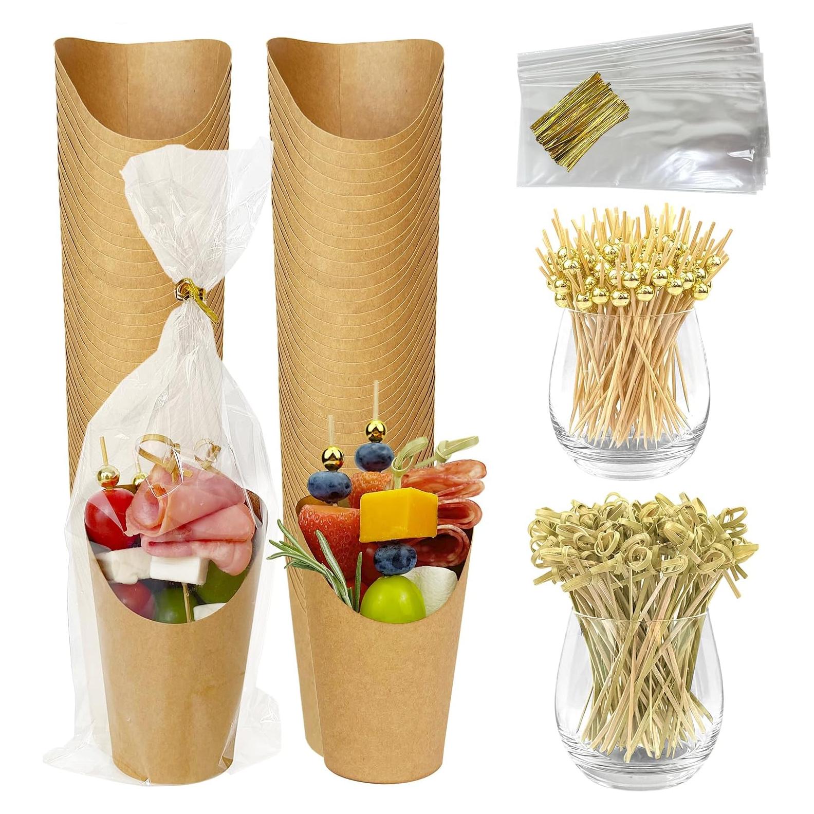 Set 50 Tazas Desechables Charcutería CAMKYDE 12 oz