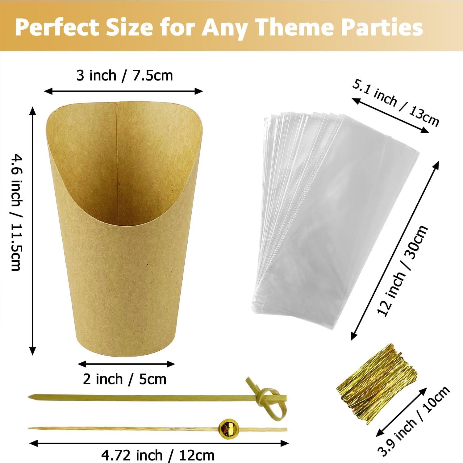 Set 50 Tazas Desechables Charcutería CAMKYDE 12 oz