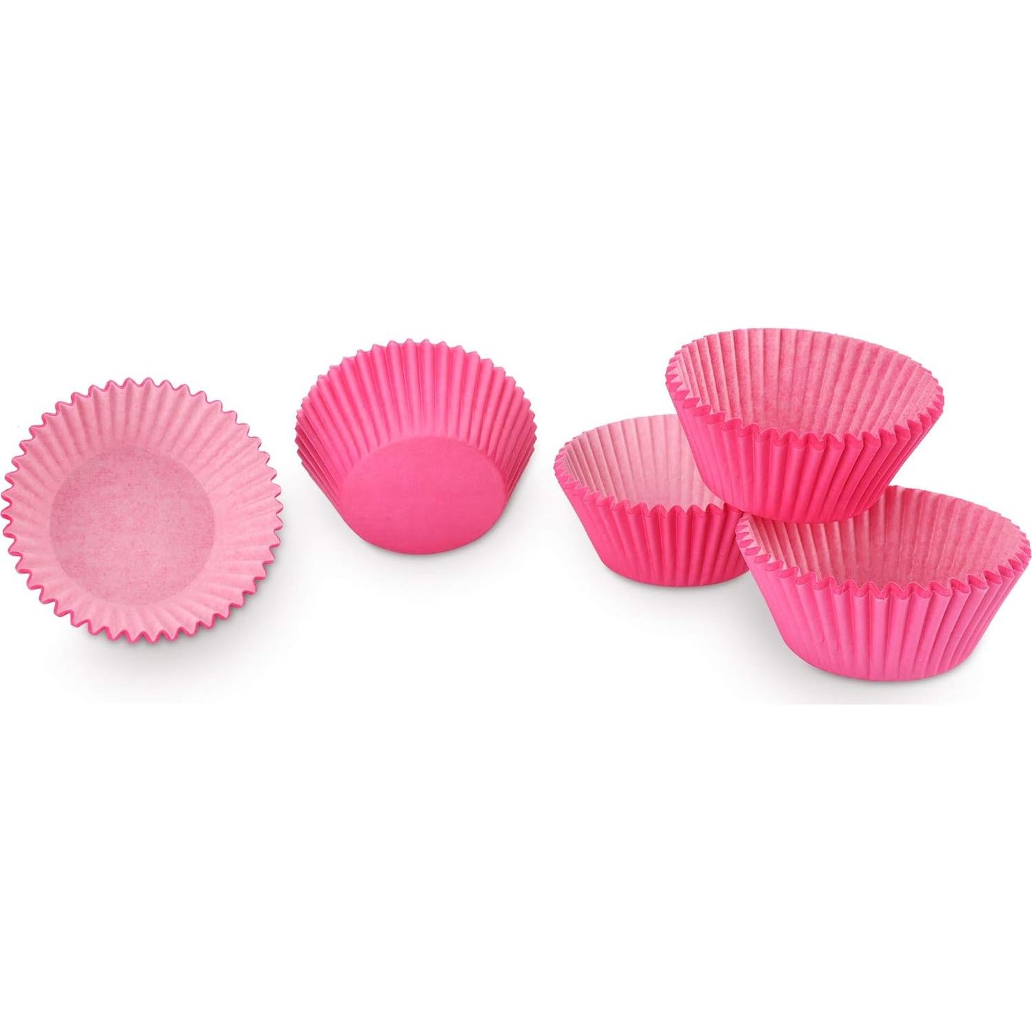 Moldes para Hornear Muffins TRUSBER 100 Piezas Rosa