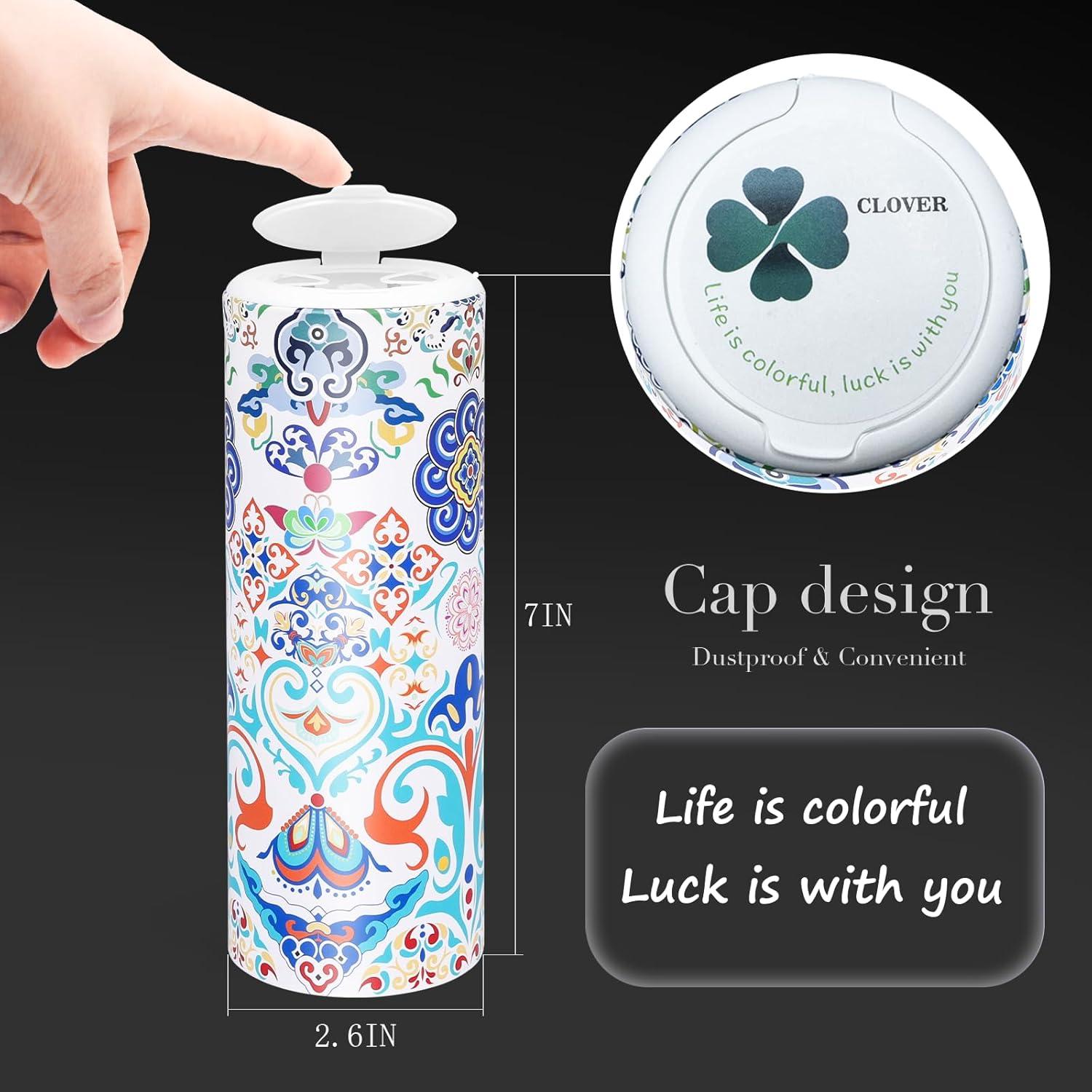 Soporte de Pañuelos para Coche CLOVER Gris Redondo 50 Unidades