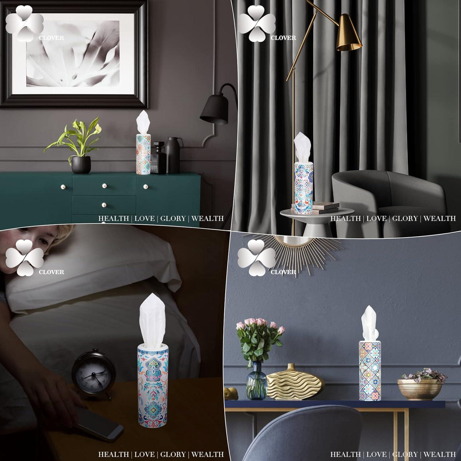 Soporte de Pañuelos para Coche CLOVER Gris Redondo 50 Unidades