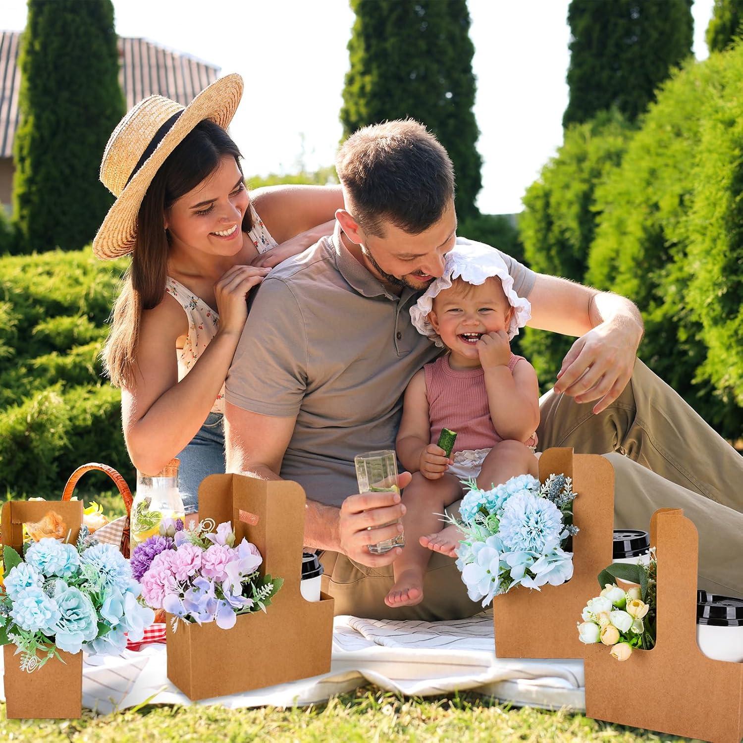 Bolsas de Regalo de Flores Kraft Whaline 20 Pcs 17.5x8x9cm