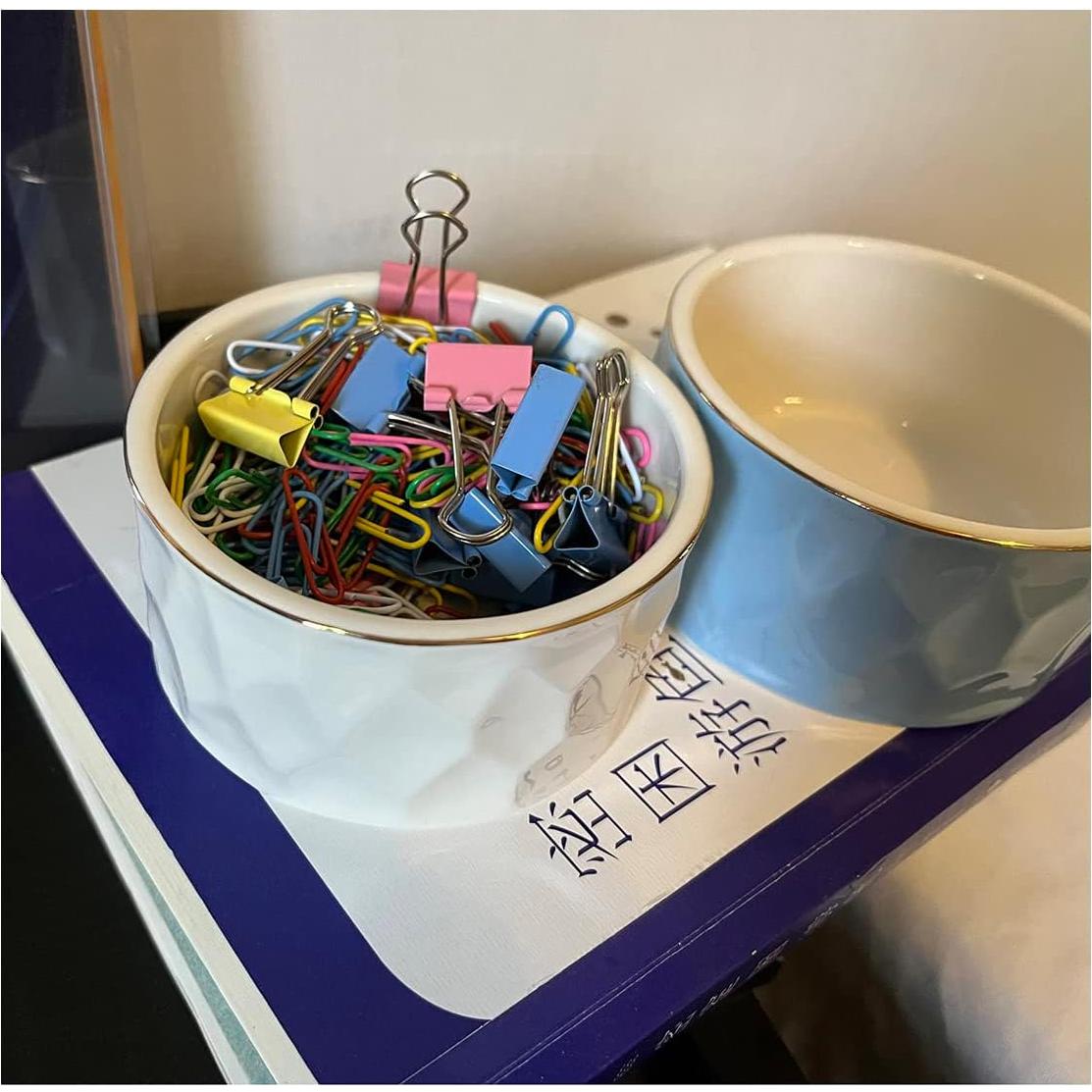 Soporte de Clips de Papel Cerámica Aewill Blanco 8.89 cm