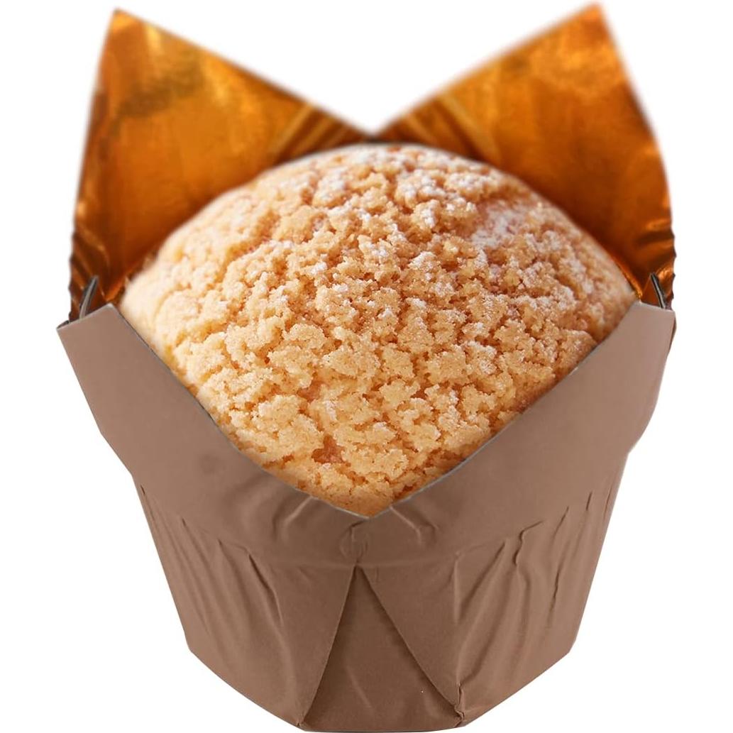 Forros de Cupcake Tulipán Dorado PARTYHIPPO 100 Pcs