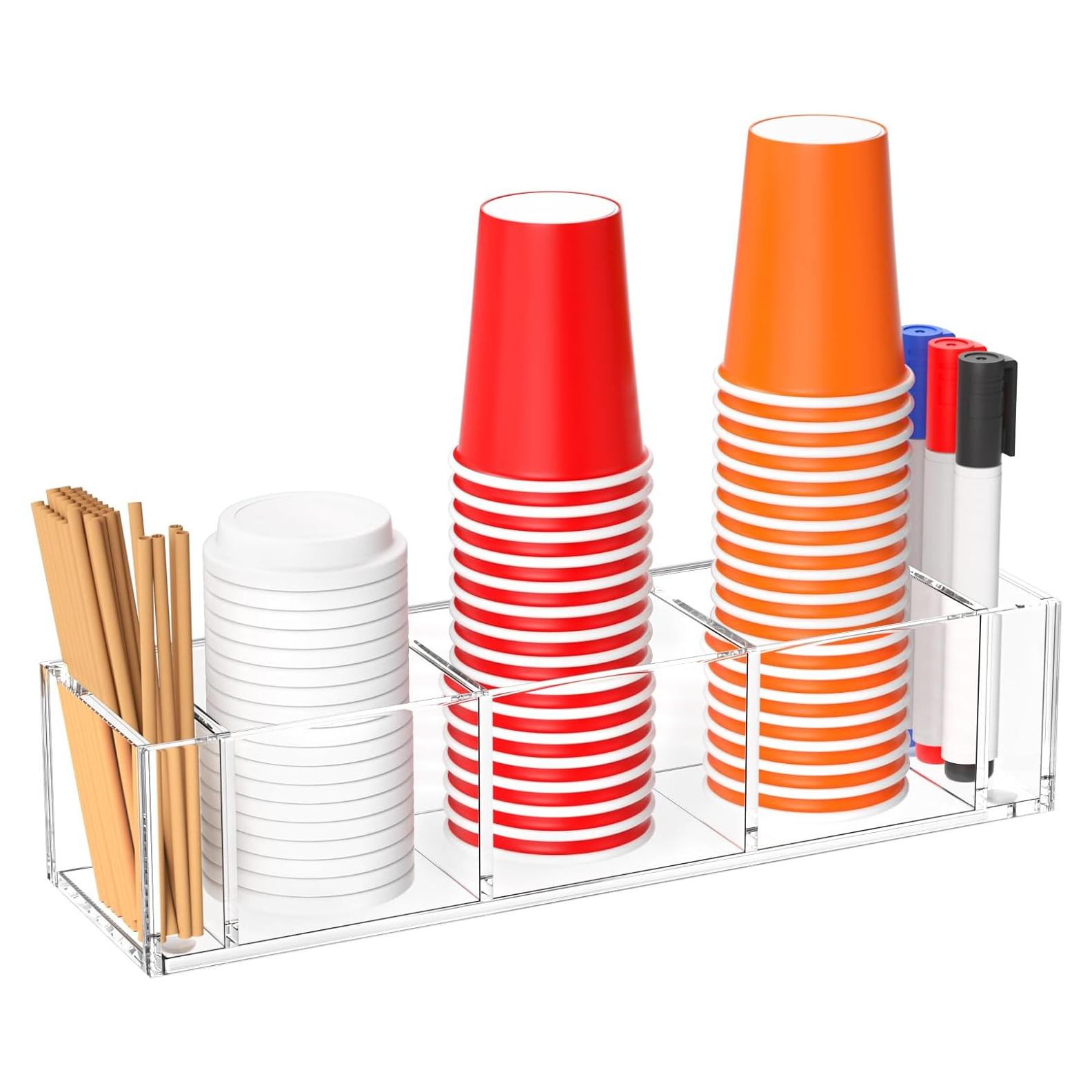 Soporte para vasos Richboom triple acrílico transparente