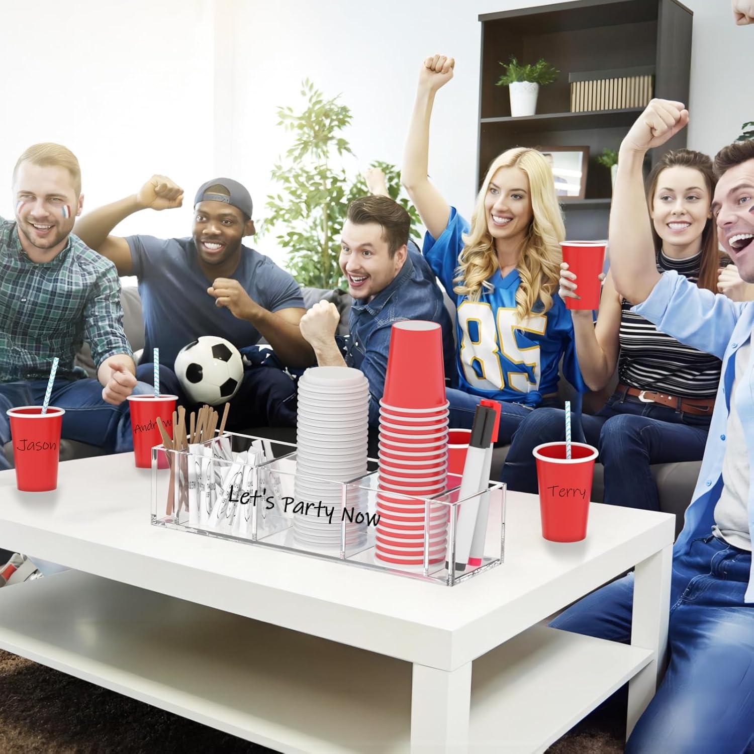 Soporte para vasos Richboom triple acrílico transparente