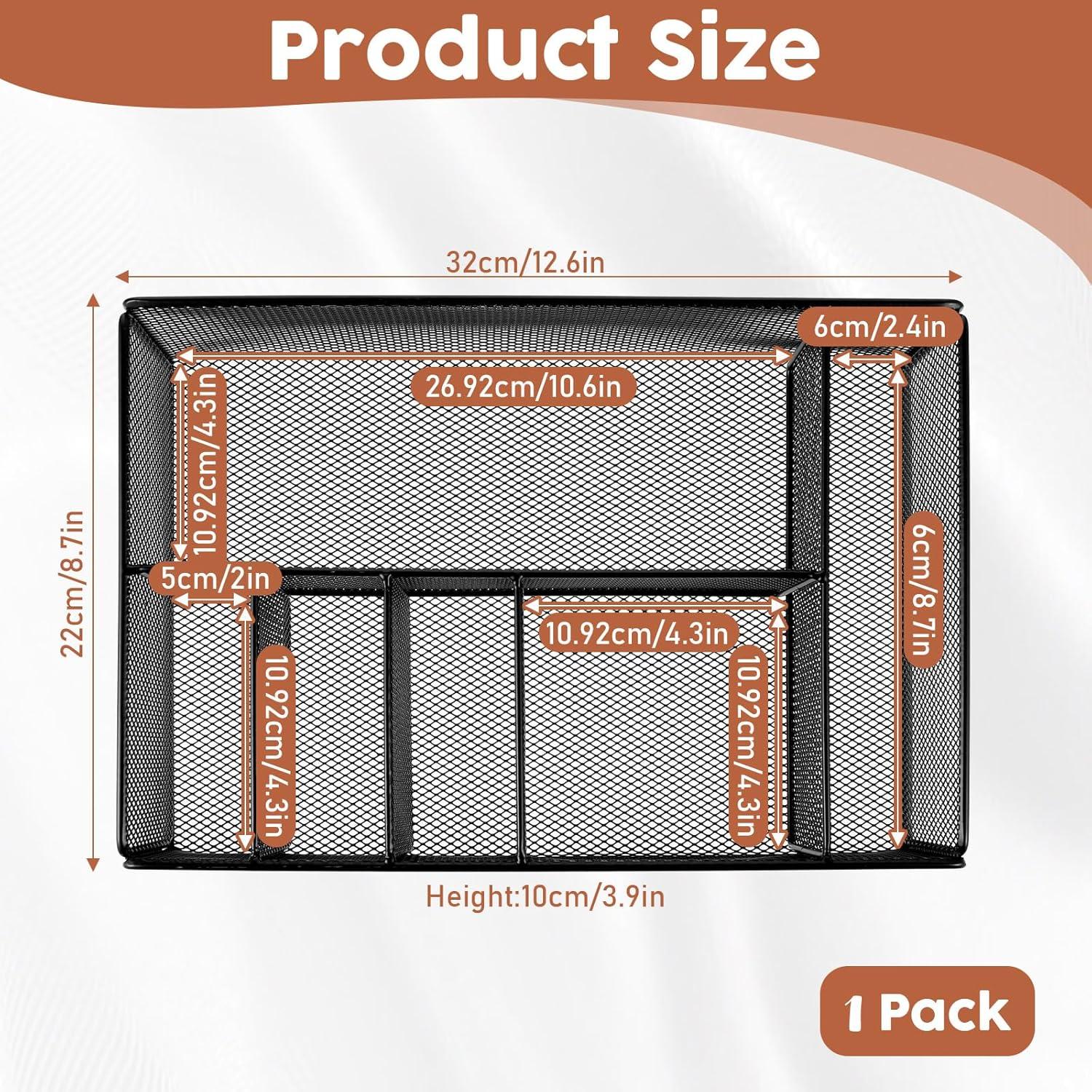 Organizador de Platos de Papel Negro FdcZeyxior 32x22x8.5 cm