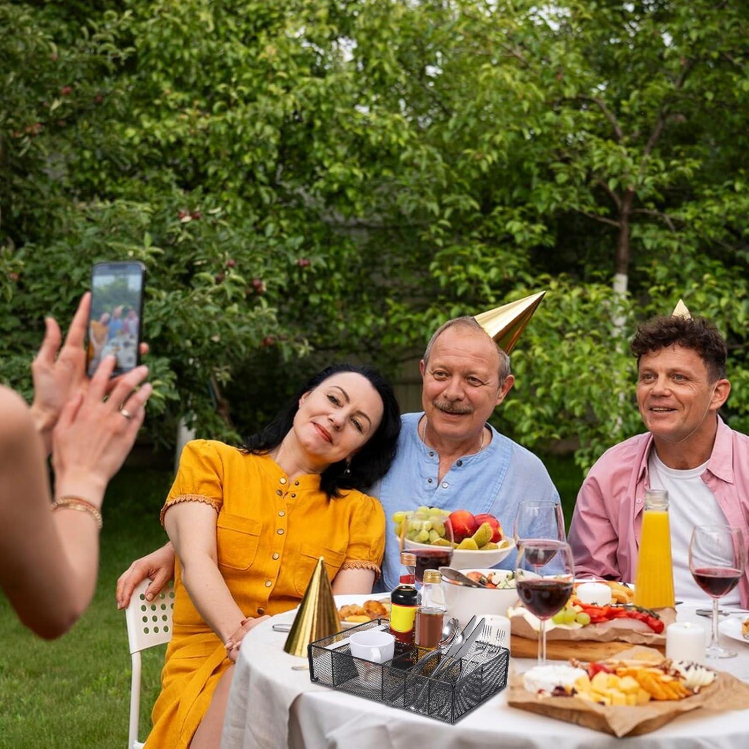 Organizador de Platos de Papel Negro FdcZeyxior 32x22x8.5 cm