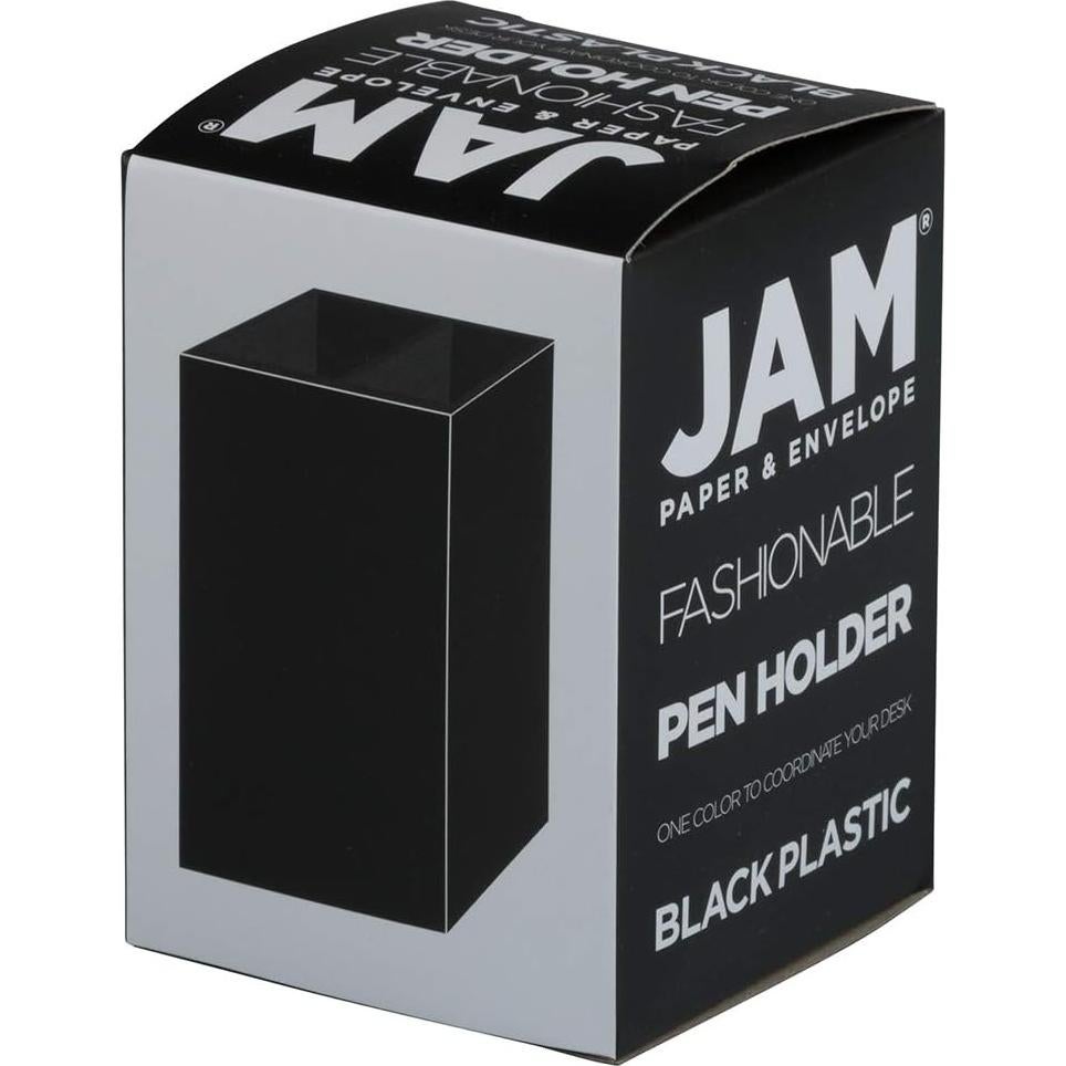 Soporte para lápices de plástico JAM Negro 2 compartimentos