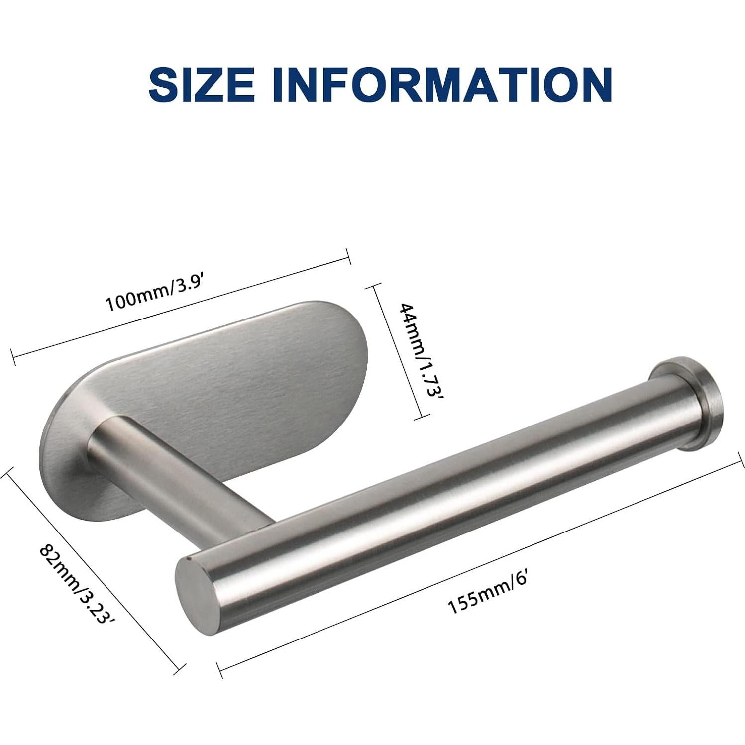 Soporte de Papel Higiénico NearMoon Acero Inoxidable 2 Pzas
