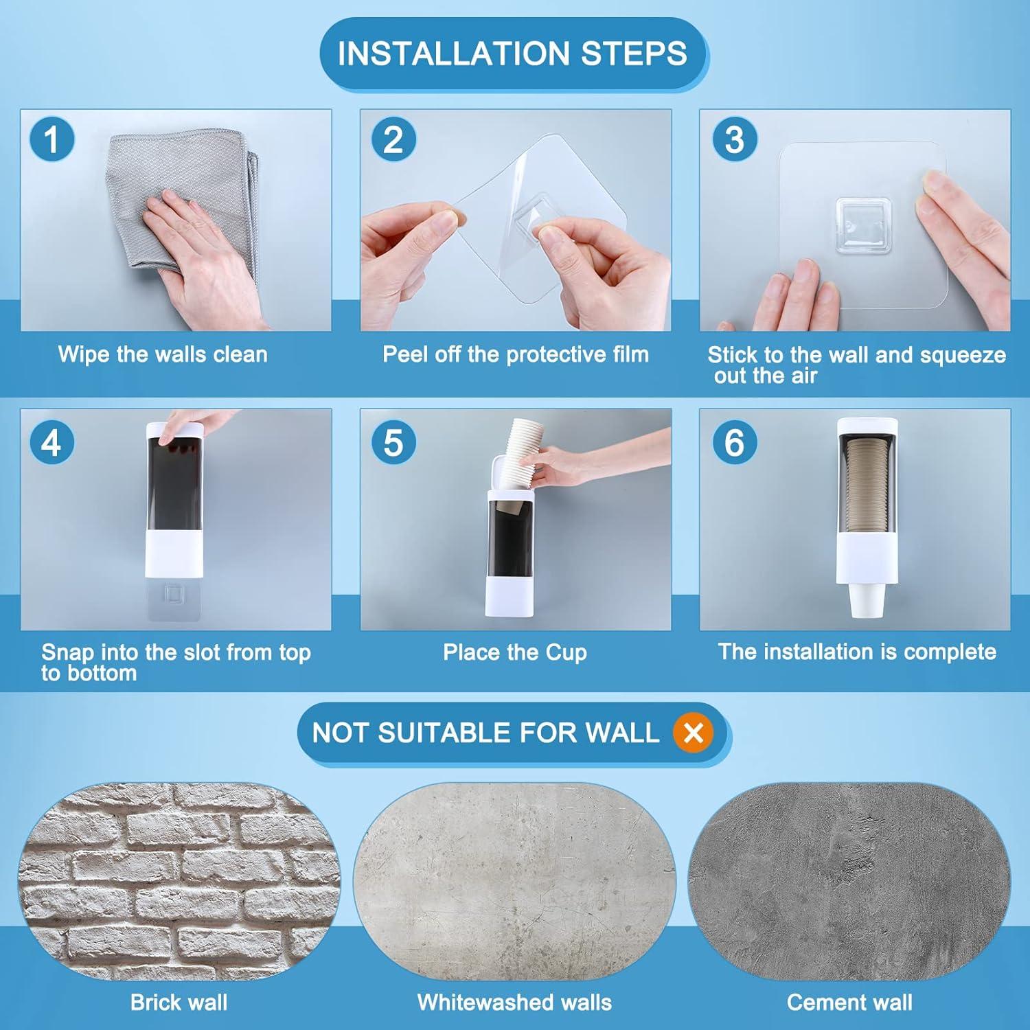 Dispensador de Tazas Desechables Chengu 2 Piezas Blanco