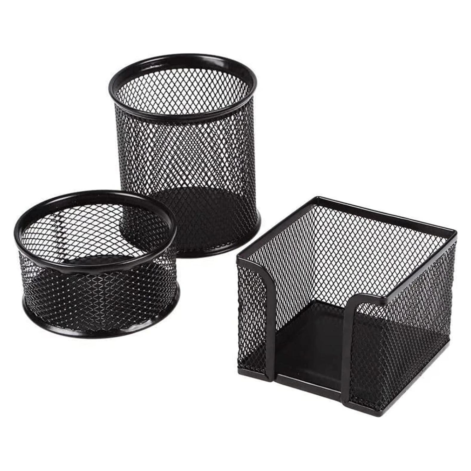 Organizador de escritorio UFFICIUSUP 3 piezas color negro