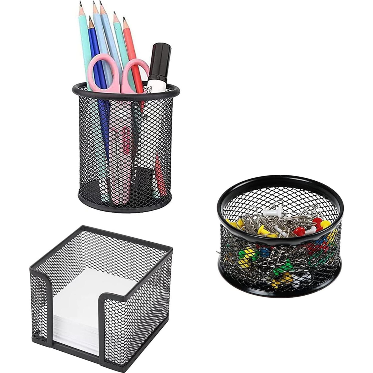 Organizador de escritorio UFFICIUSUP 3 piezas color negro