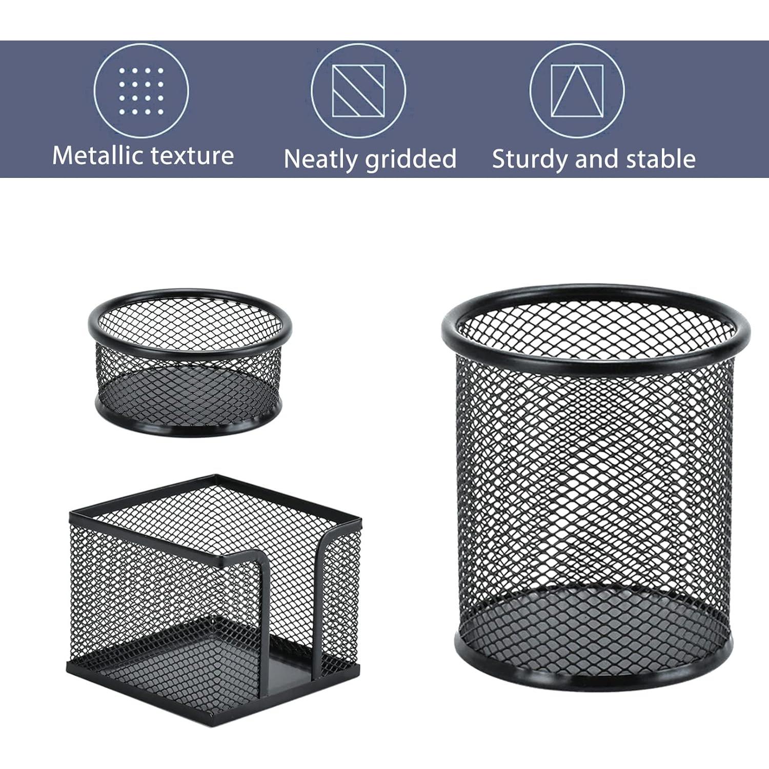 Organizador de escritorio UFFICIUSUP 3 piezas color negro