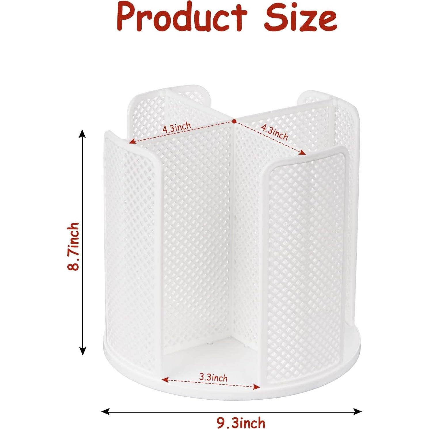 Dispensador de Tazas Rotatorio EOFJRUC 4 Compartimentos Blanco