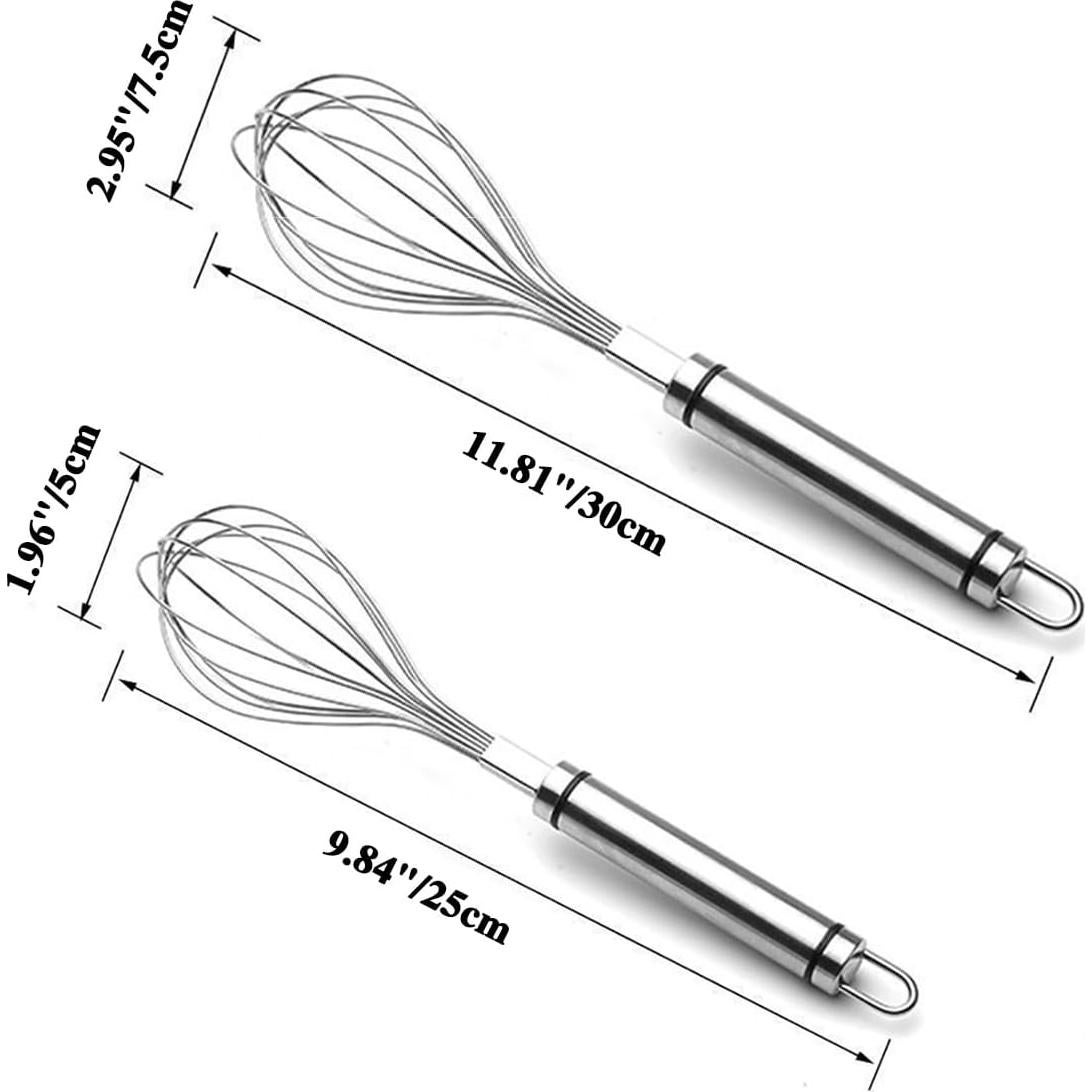Batidores de Metal Cangfort 2 Pcs 25 y 30 cm Antiadherentes