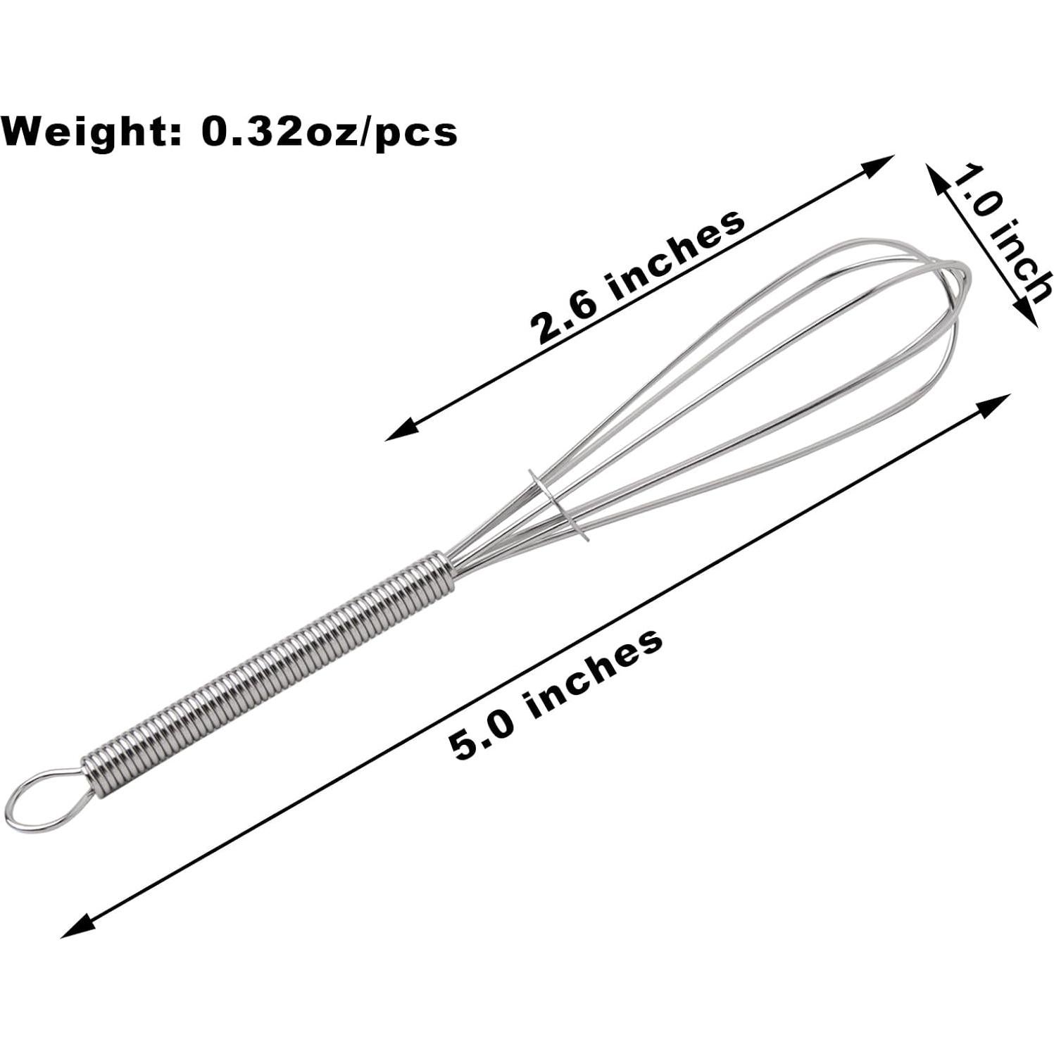 Batidor Mini Acero Inoxidable CHuangQi 12 cm Juego de 12