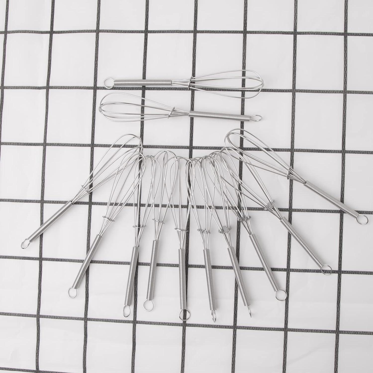 Batidor Mini Acero Inoxidable CHuangQi 12 cm Juego de 12