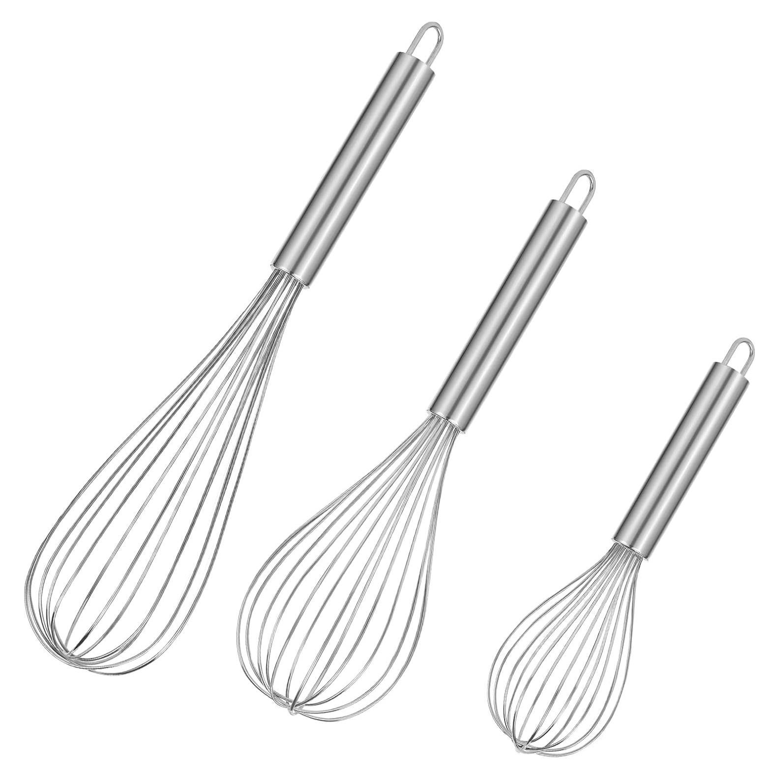 Set de Batidores de Acero Inoxidable Kisuwye 3 Piezas 20-30 cm