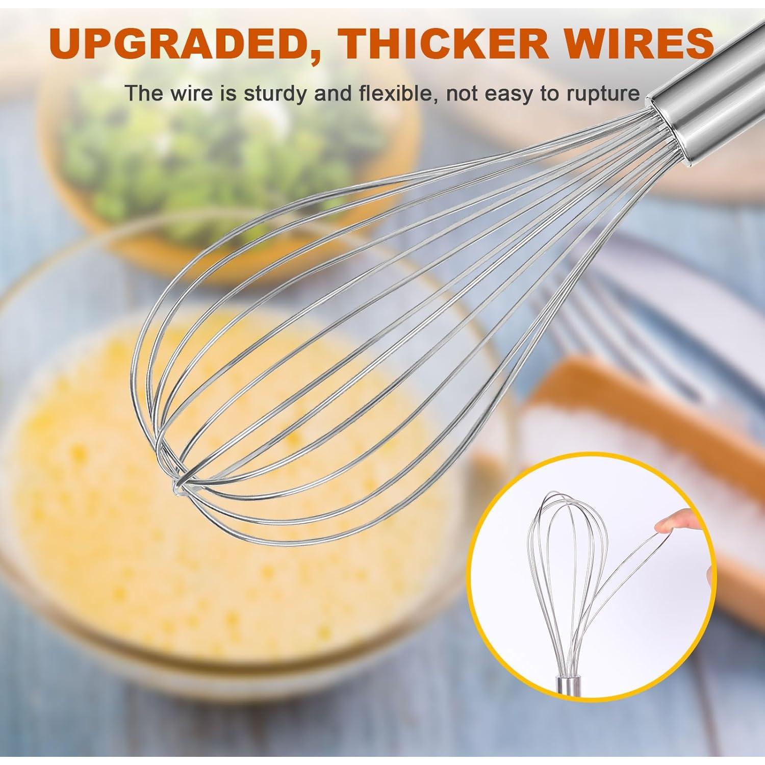 Set de Batidores de Acero Inoxidable Kisuwye 3 Piezas 20-30 cm