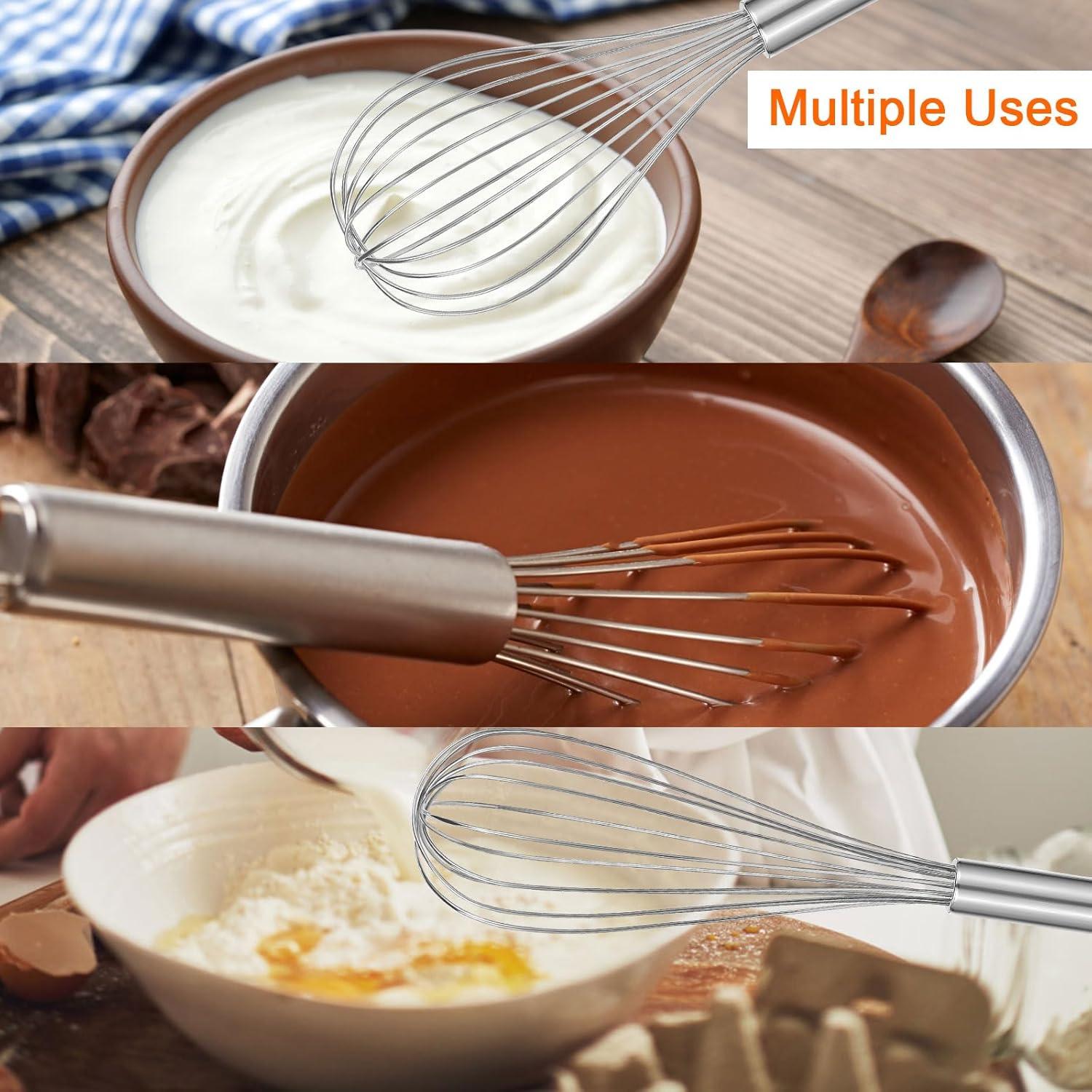 Set de Batidores de Acero Inoxidable Kisuwye 3 Piezas 20-30 cm