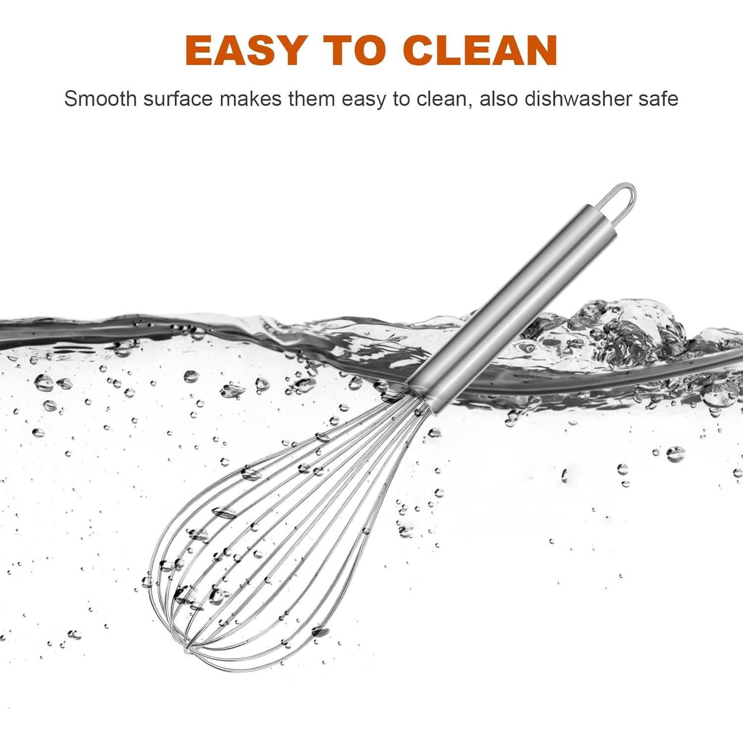 Set de Batidores de Acero Inoxidable Kisuwye 3 Piezas 20-30 cm