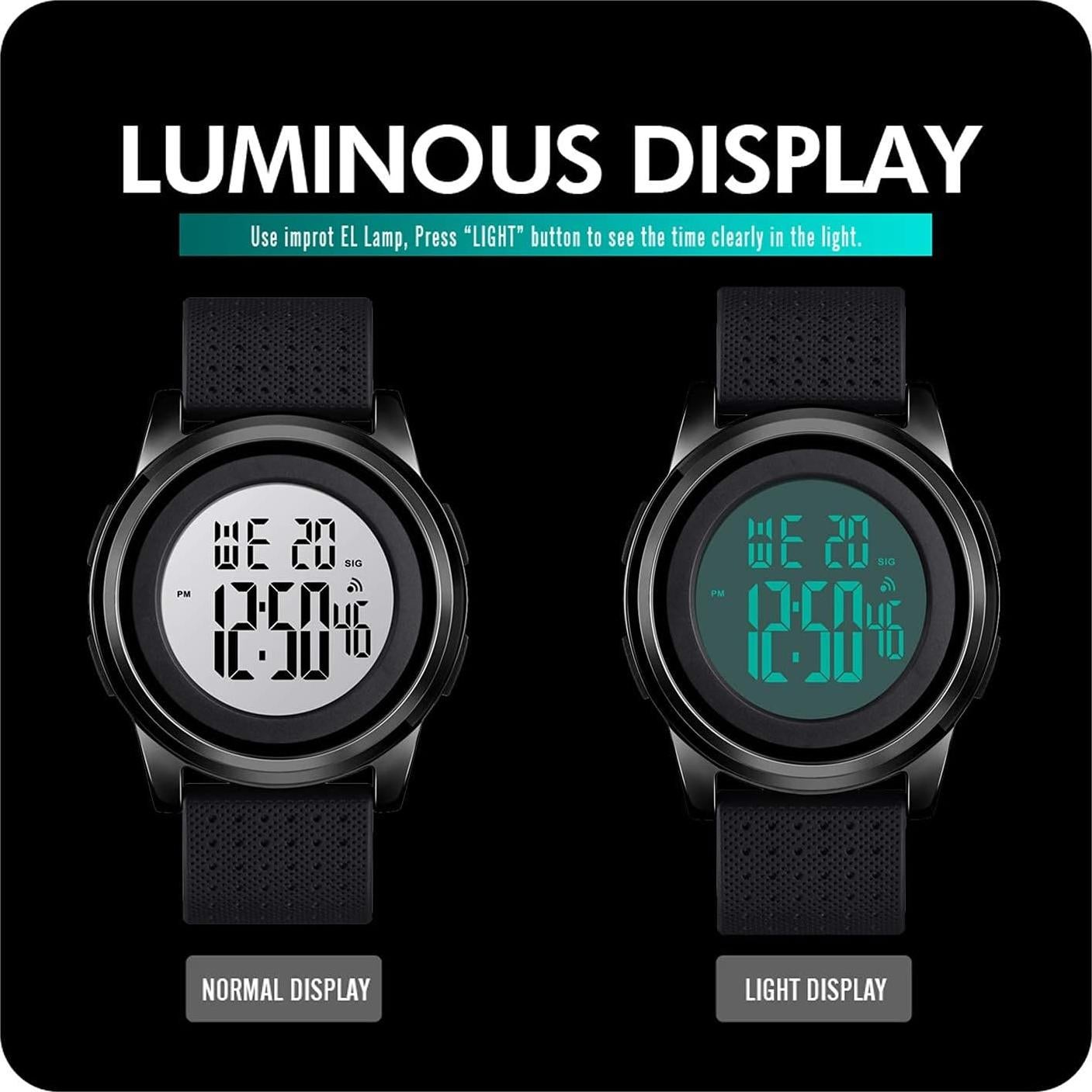 Reloj Digital Ultra Delgado YUINK Impermeable Unisex 42mm