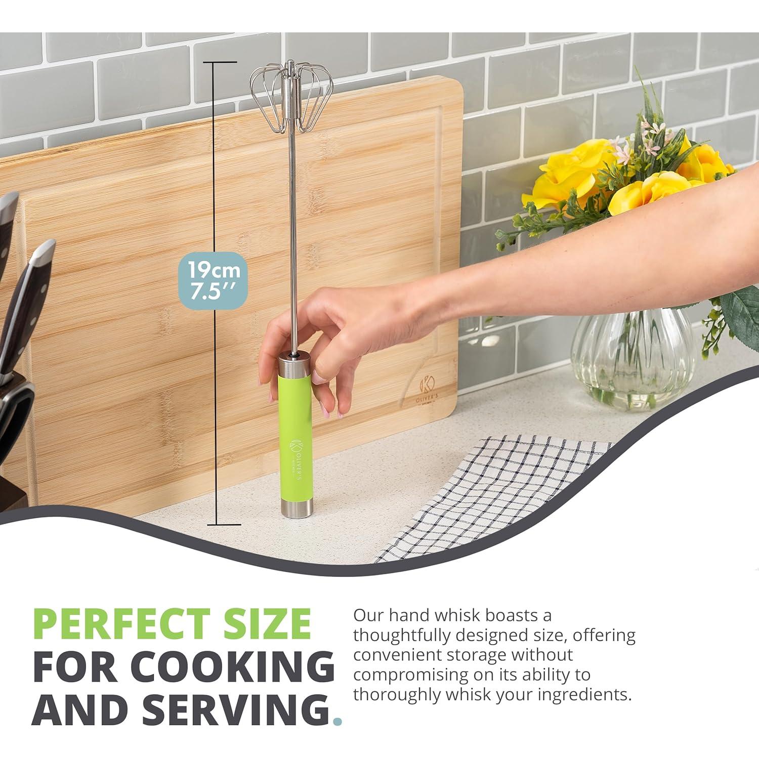 Batidor Manual Oliver's Kitchen Verde 158g Apto Lavavajillas