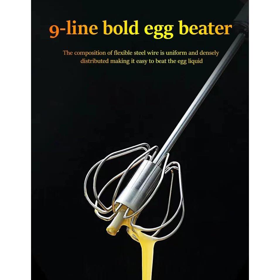 Batidor de Huevos Semiautomático Genérico Acero Inoxidable