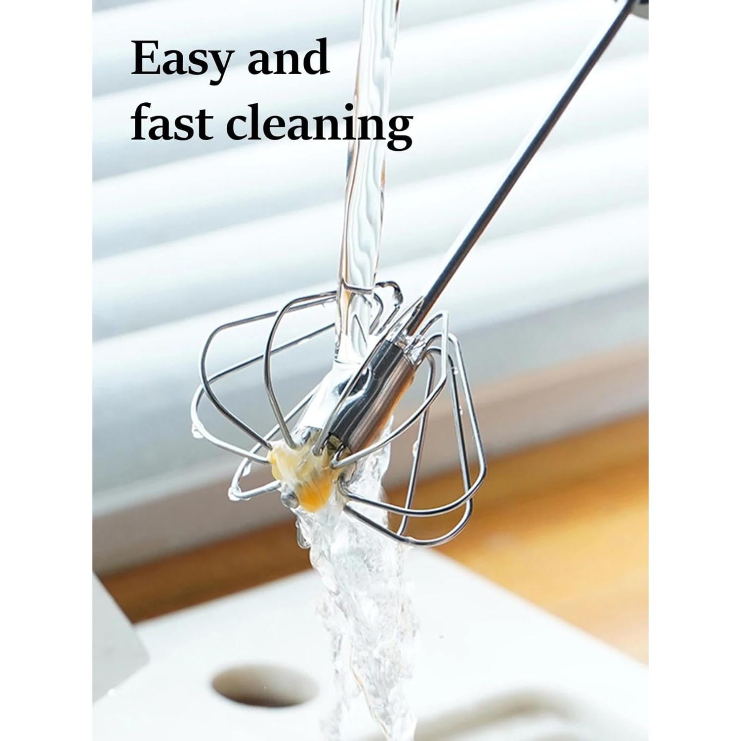 Batidor de Huevos Semiautomático Genérico Acero Inoxidable