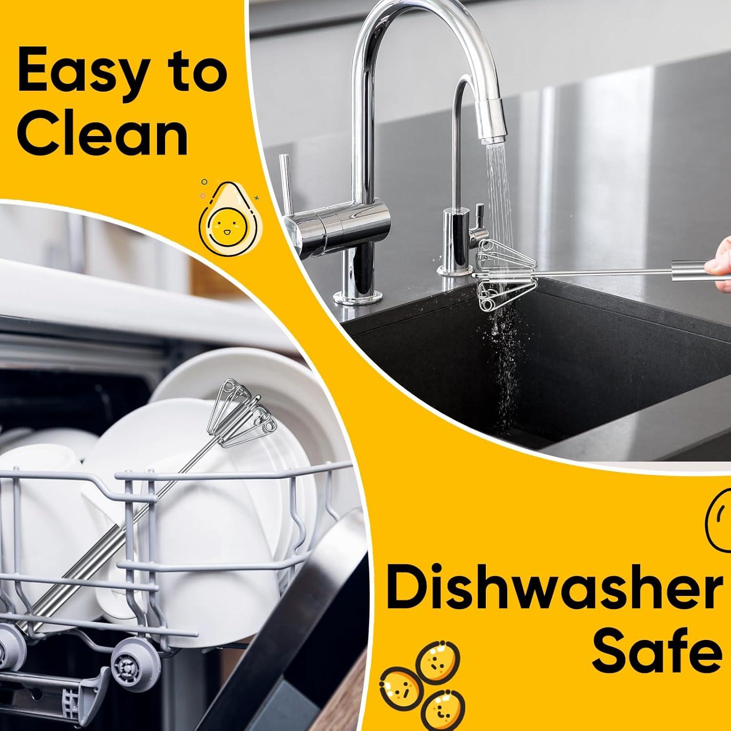 Batidor de Huevo Semiautomático OOKUU Acero Inoxidable 30 cm